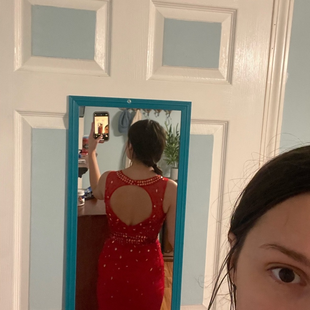 Milano Red Prom Dress - Picture 4 of 7